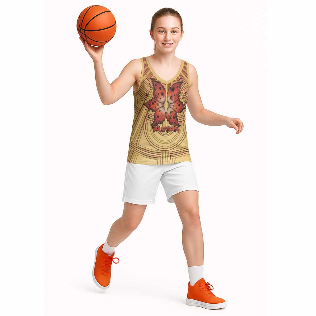 Volcarona Basketball Jersey Aztec Sun God Tapestry Art