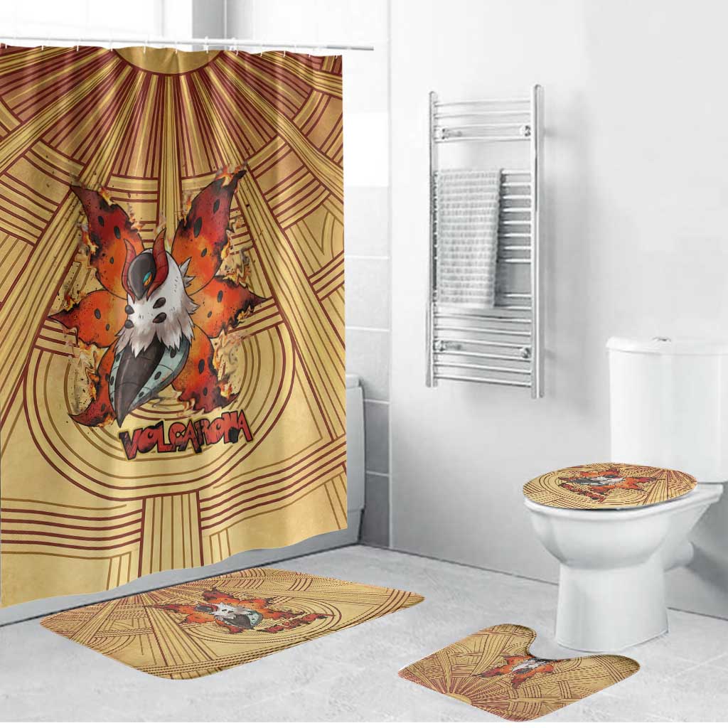 Volcarona Bathroom Set Aztec Sun God Tapestry Art