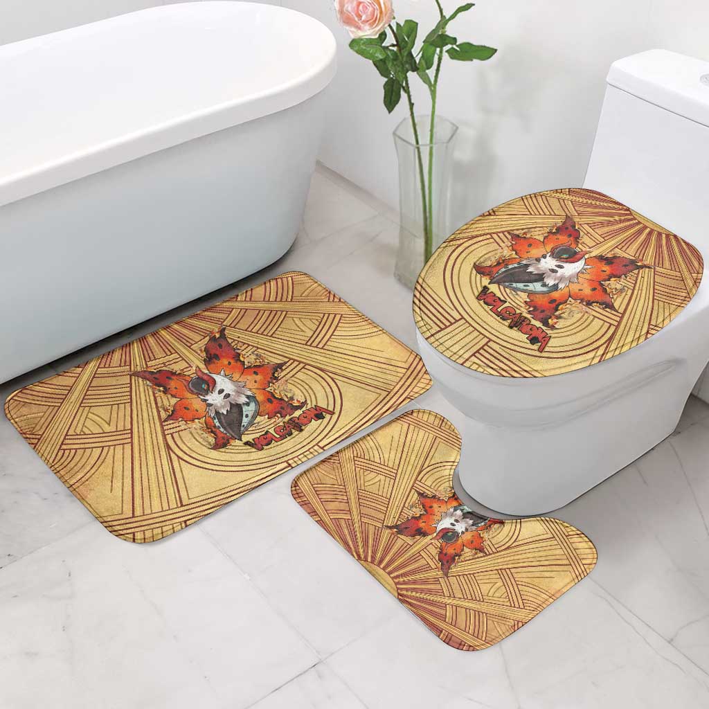 Volcarona Bathroom Set Aztec Sun God Tapestry Art