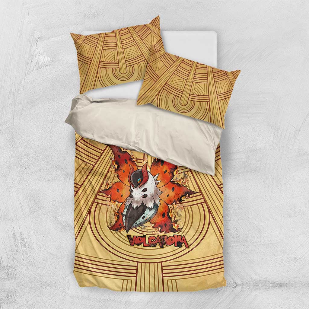 Volcarona Bedding Set Aztec Sun God Tapestry Art