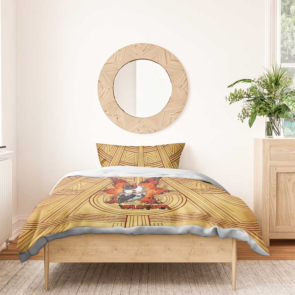Volcarona Bedding Set Aztec Sun God Tapestry Art