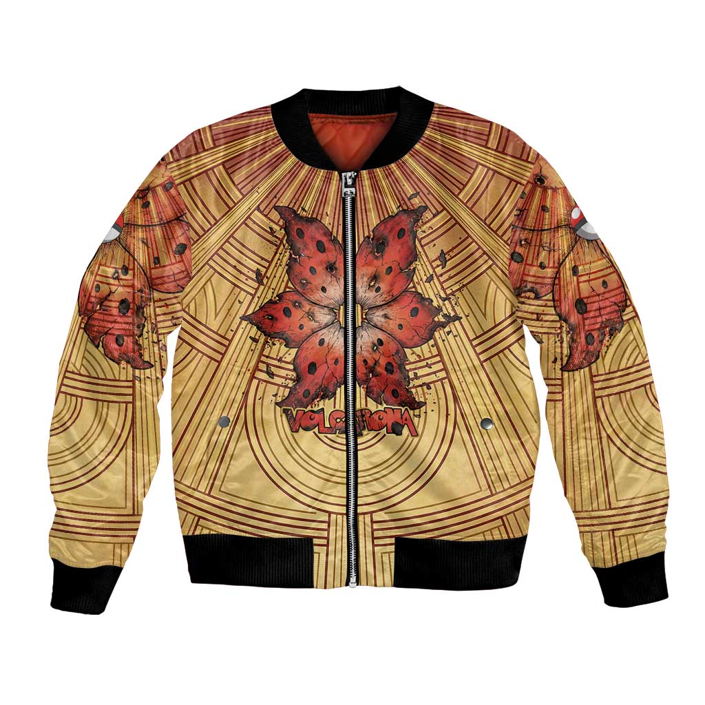 Volcarona Bomber Jacket Aztec Sun God Tapestry Art