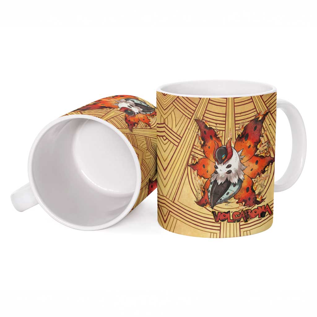 Volcarona Ceramic Mug Aztec Sun God Tapestry Art