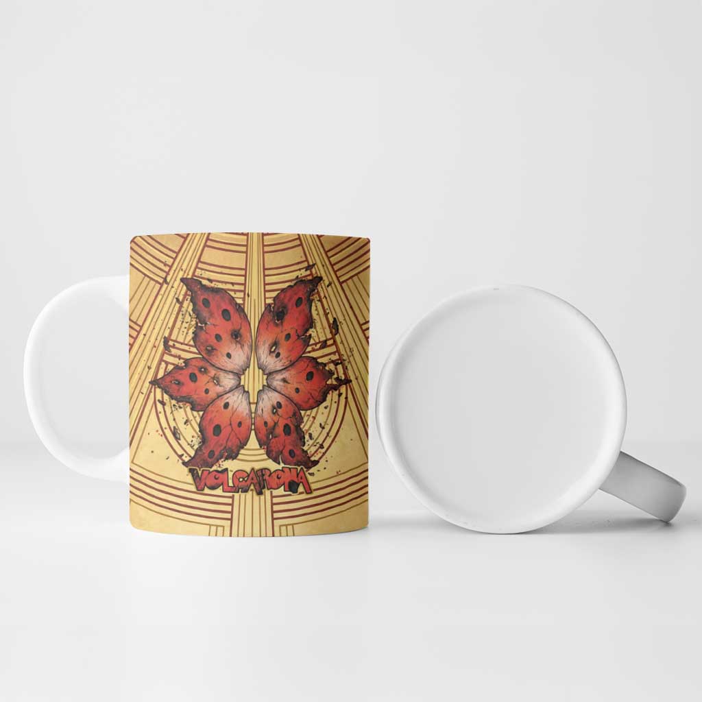 Volcarona Ceramic Mug Aztec Sun God Tapestry Art
