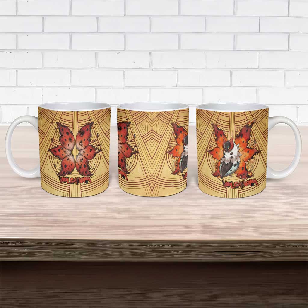 Volcarona Ceramic Mug Aztec Sun God Tapestry Art