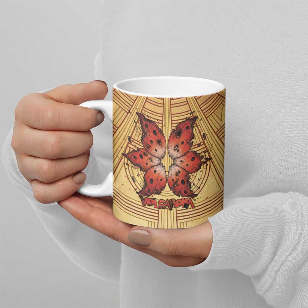 Volcarona Ceramic Mug Aztec Sun God Tapestry Art