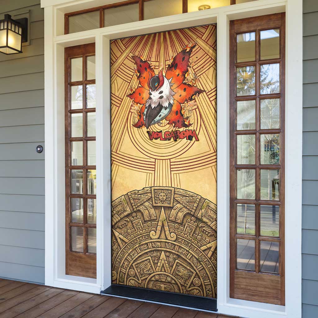 Volcarona Door Cover Aztec Sun God Tapestry Art