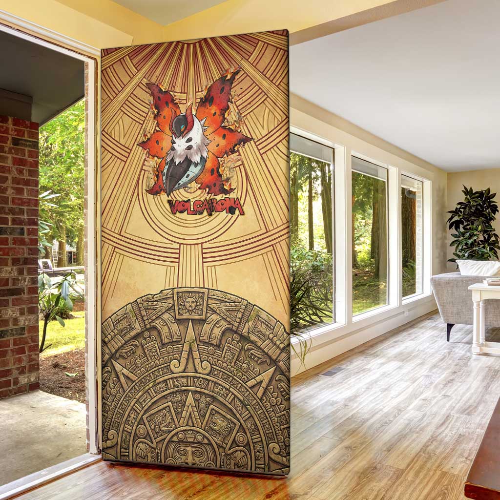 Volcarona Door Cover Aztec Sun God Tapestry Art