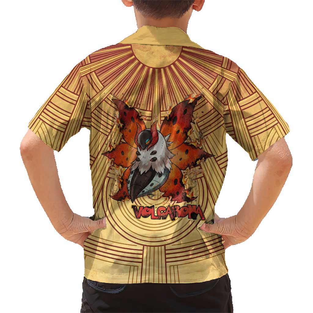 Volcarona Family Matching Summer Maxi Dress and Hawaiian Shirt Aztec Sun God Tapestry Art
