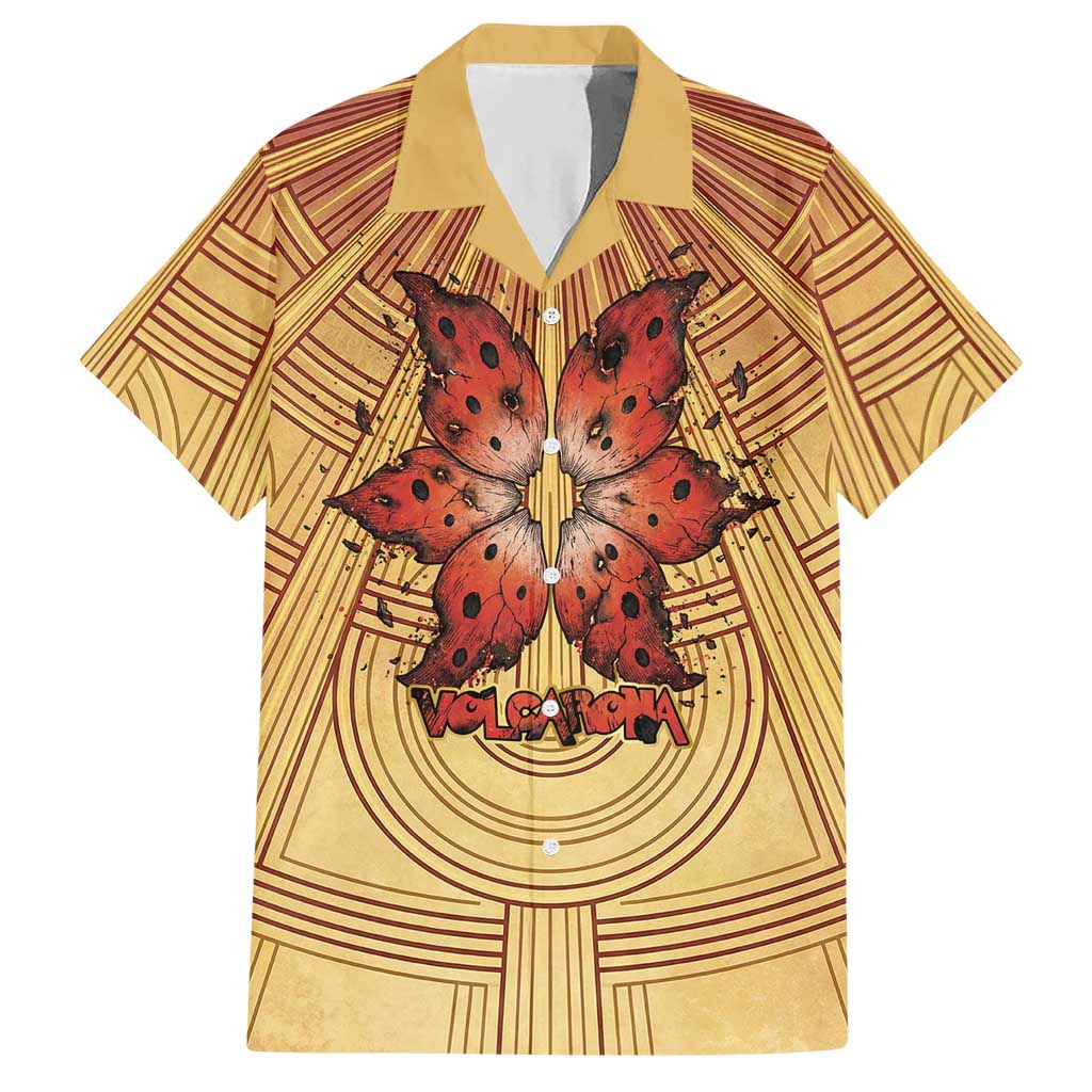 Volcarona Hawaiian Shirt Aztec Sun God Tapestry Art
