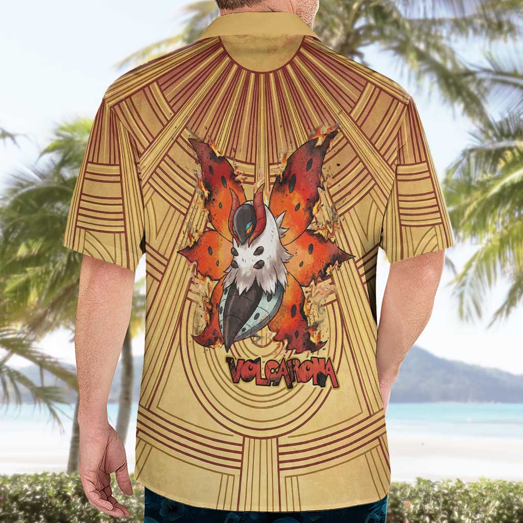 Volcarona Hawaiian Shirt Aztec Sun God Tapestry Art