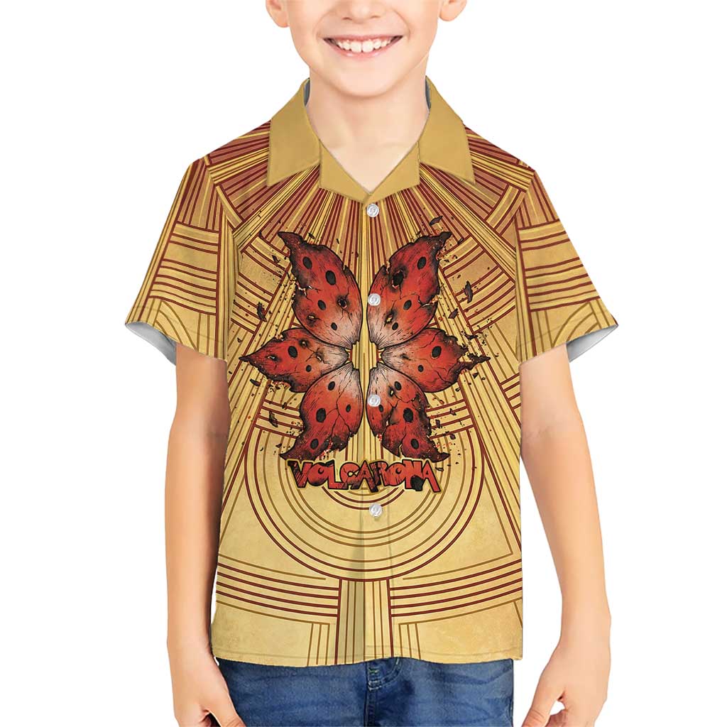 Volcarona Hawaiian Shirt Aztec Sun God Tapestry Art