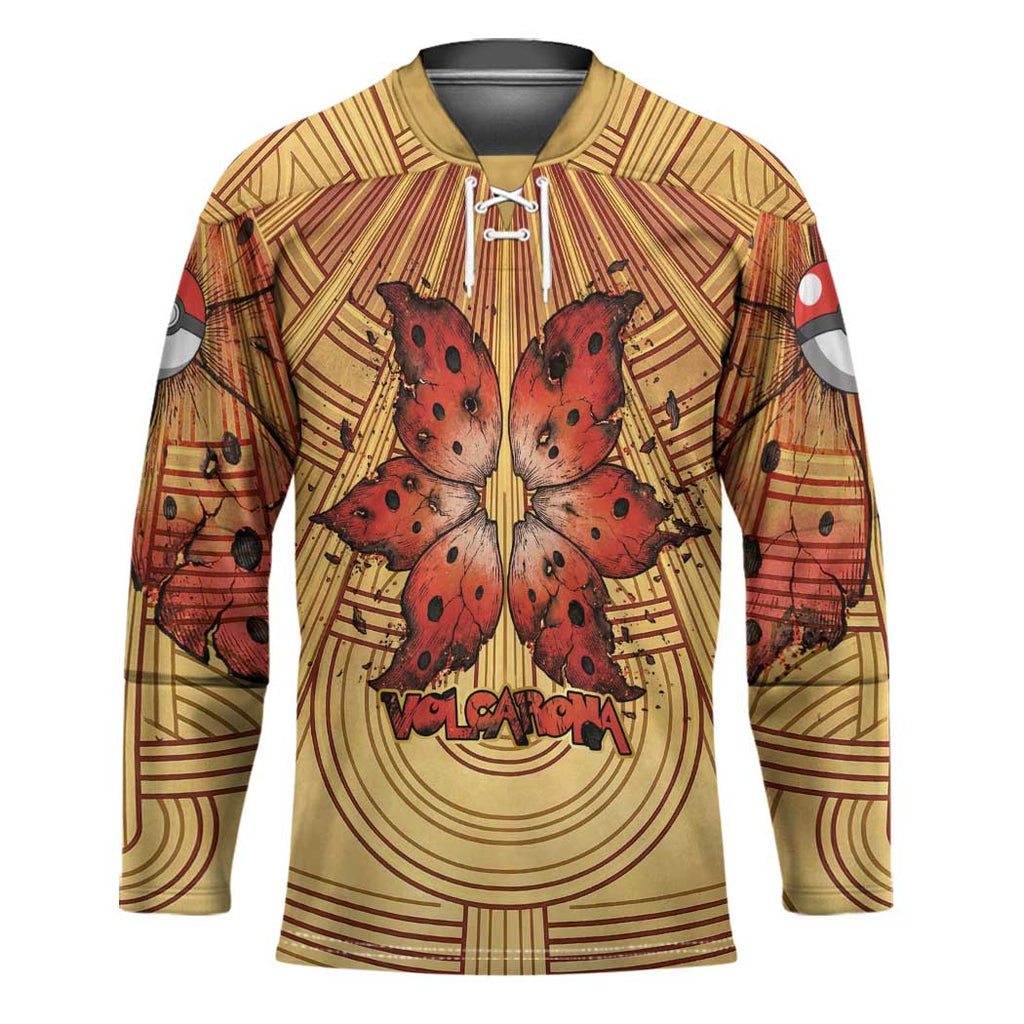 Volcarona Hockey Jersey Aztec Sun God Tapestry Art