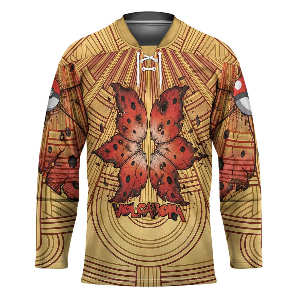 Volcarona Hockey Jersey Aztec Sun God Tapestry Art
