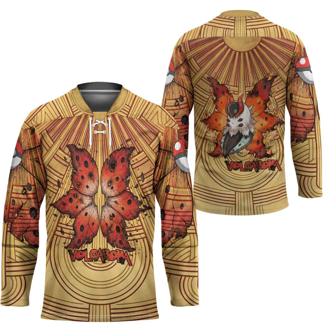 Volcarona Hockey Jersey Aztec Sun God Tapestry Art