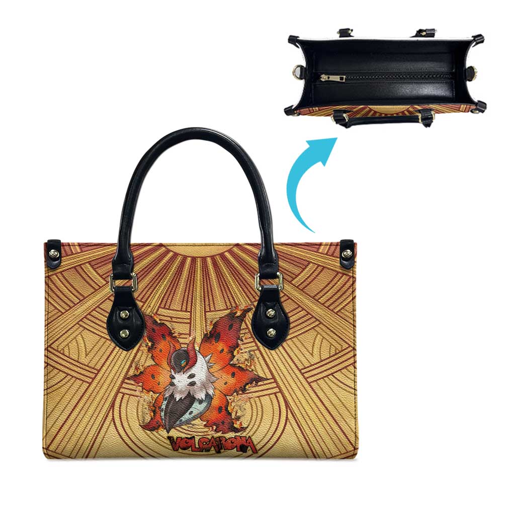 Volcarona Leather Bag Aztec Sun God Tapestry Art