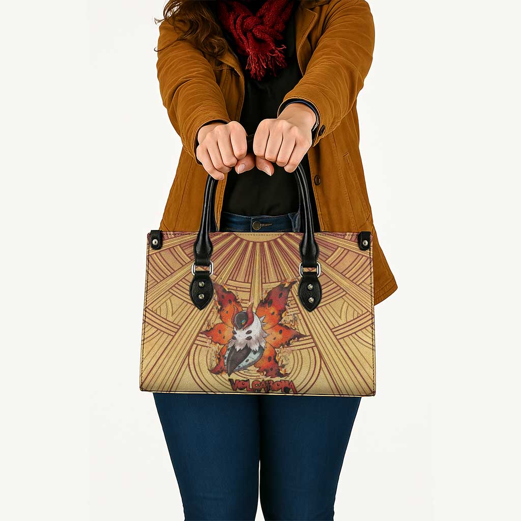 Volcarona Leather Bag Aztec Sun God Tapestry Art