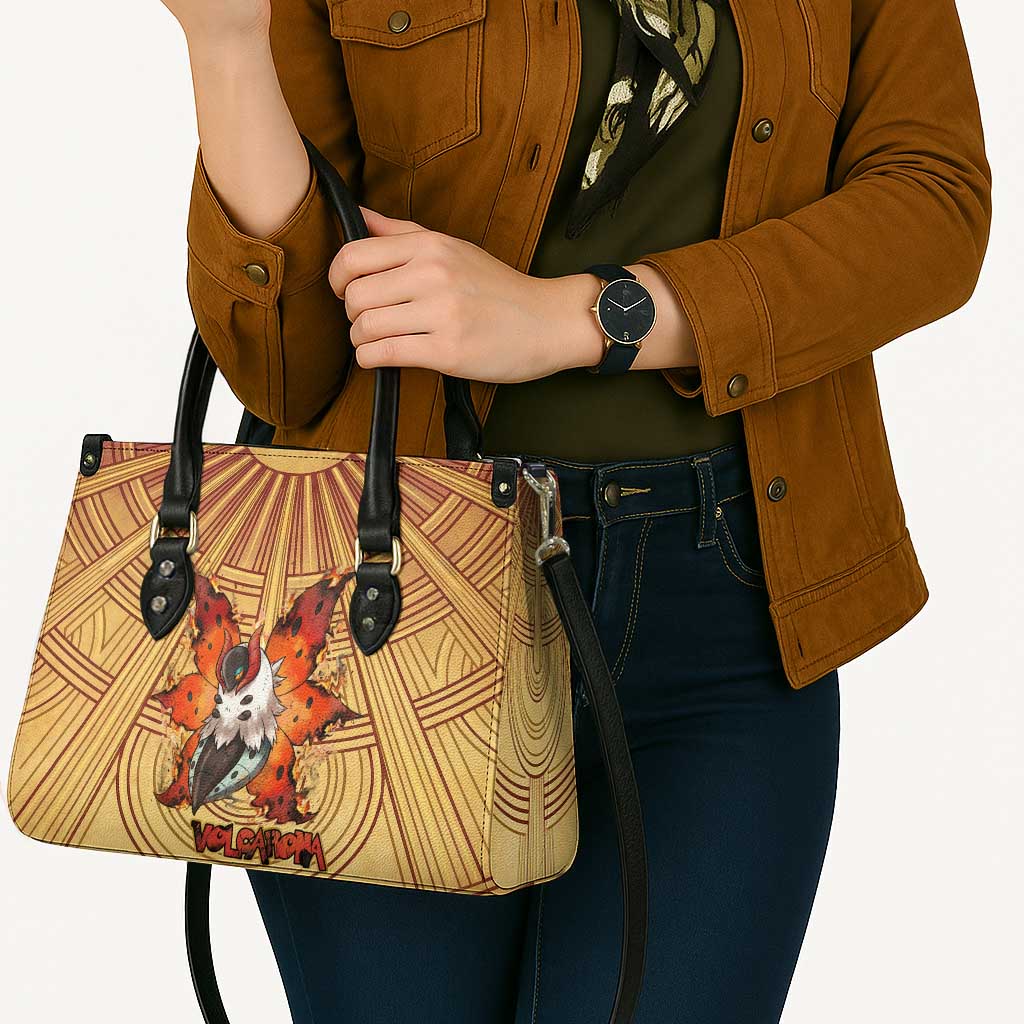 Volcarona Leather Bag Aztec Sun God Tapestry Art