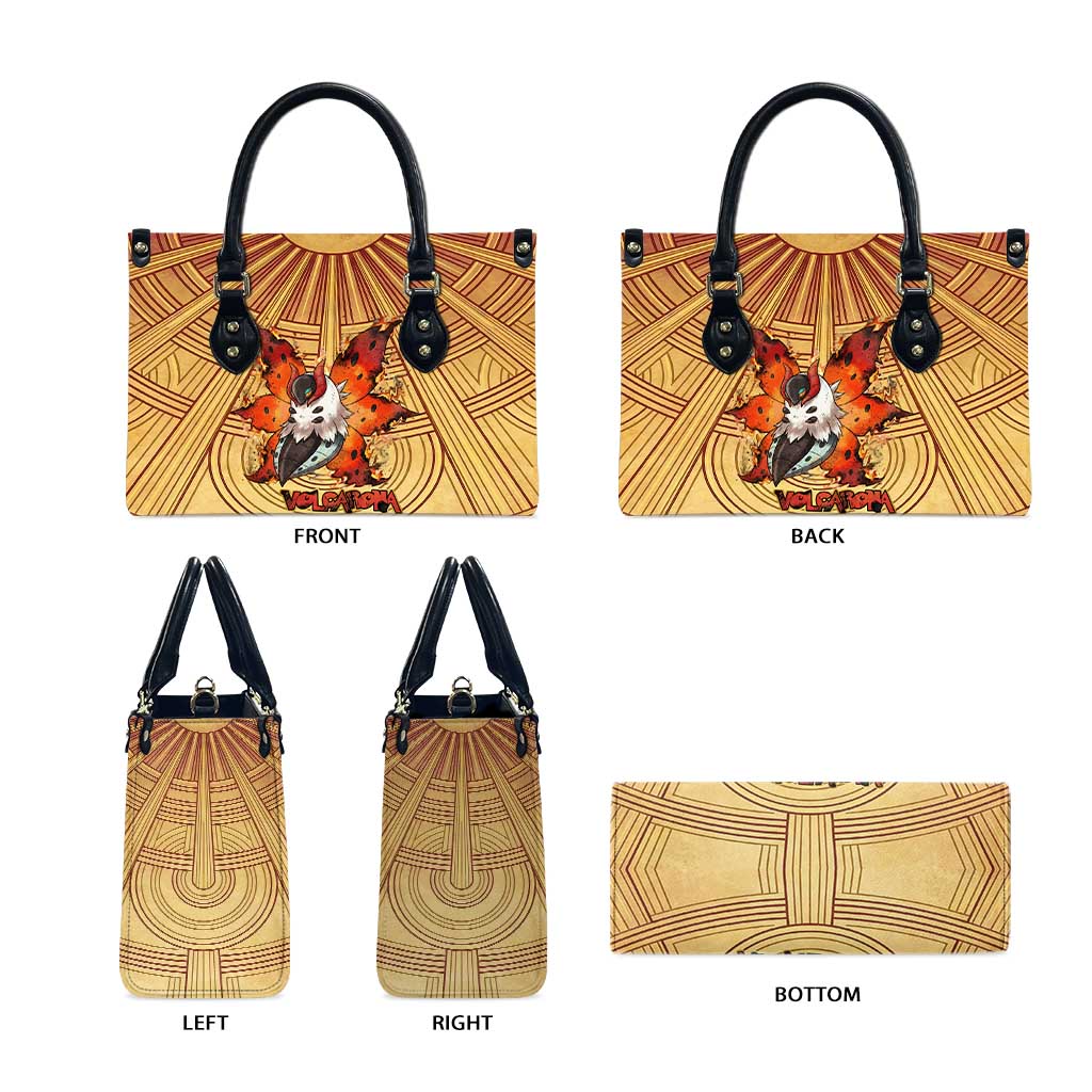 Volcarona Leather Bag Aztec Sun God Tapestry Art