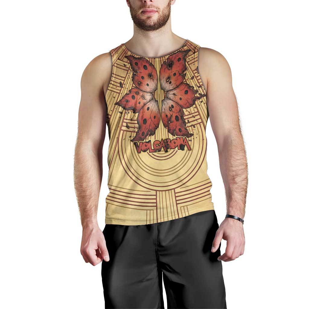 Volcarona Men Tank Top Aztec Sun God Tapestry Art