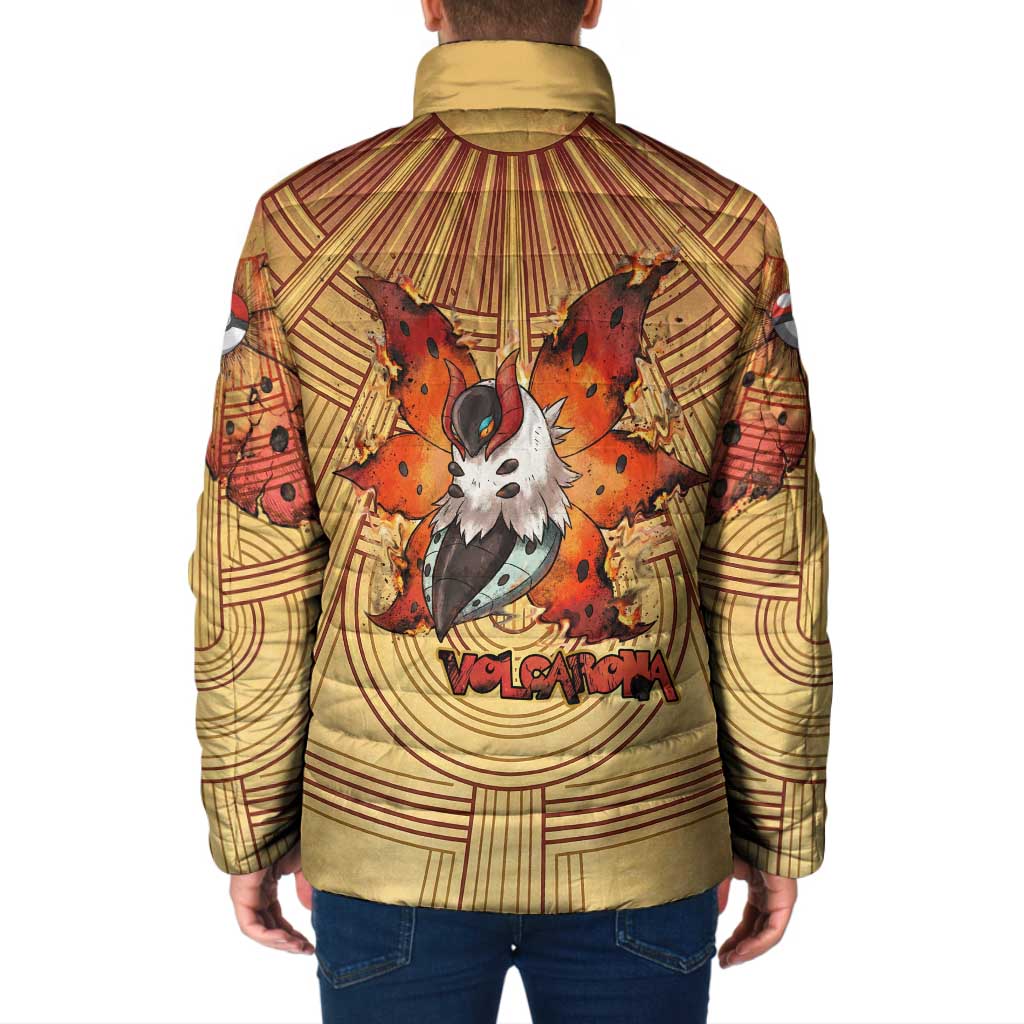 Volcarona Padded Jacket Aztec Sun God Tapestry Art