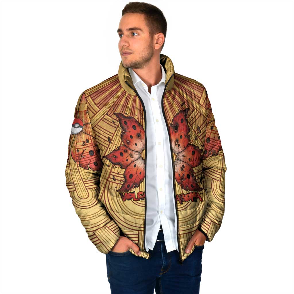 Volcarona Padded Jacket Aztec Sun God Tapestry Art