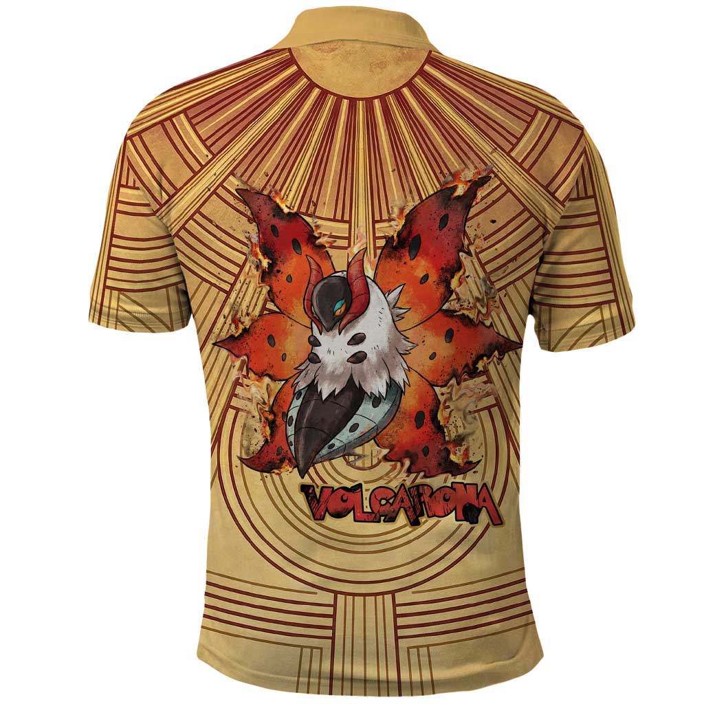 Volcarona Polo Shirt Aztec Sun God Tapestry Art