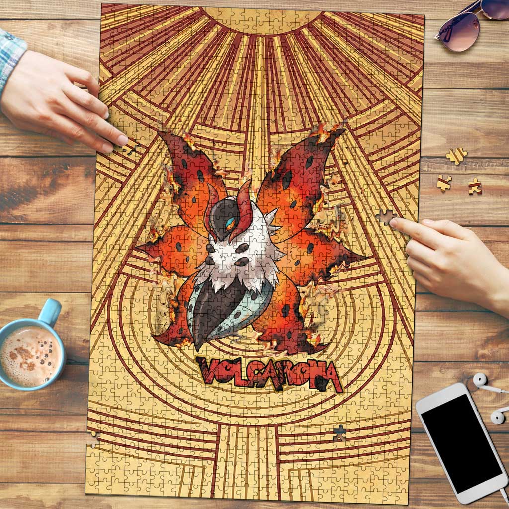 Volcarona Puzzle Aztec Sun God Tapestry Art