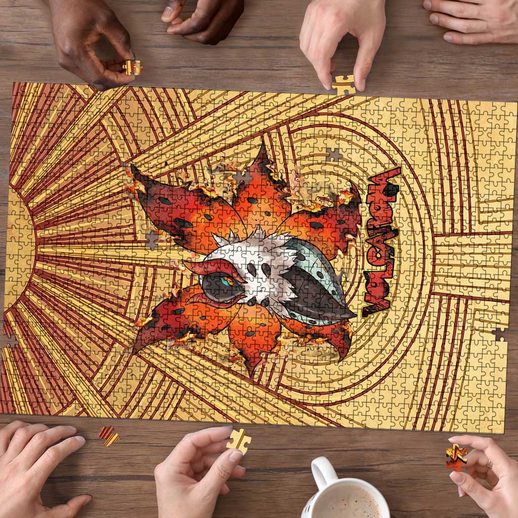 Volcarona Puzzle Aztec Sun God Tapestry Art