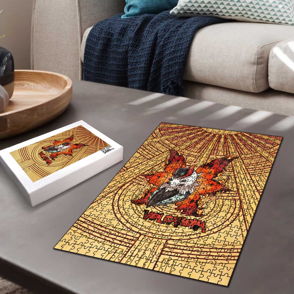 Volcarona Puzzle Aztec Sun God Tapestry Art