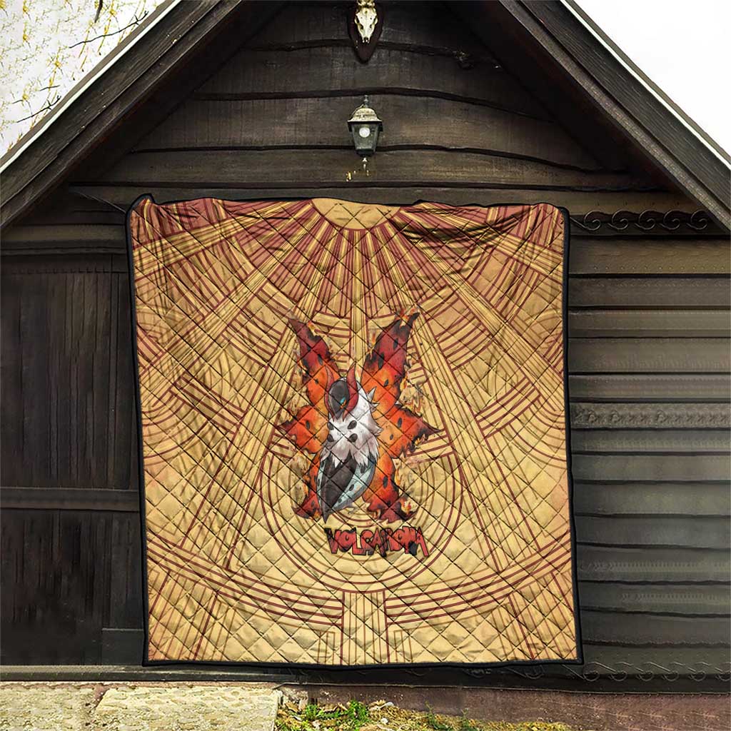 Volcarona Quilt Aztec Sun God Tapestry Art