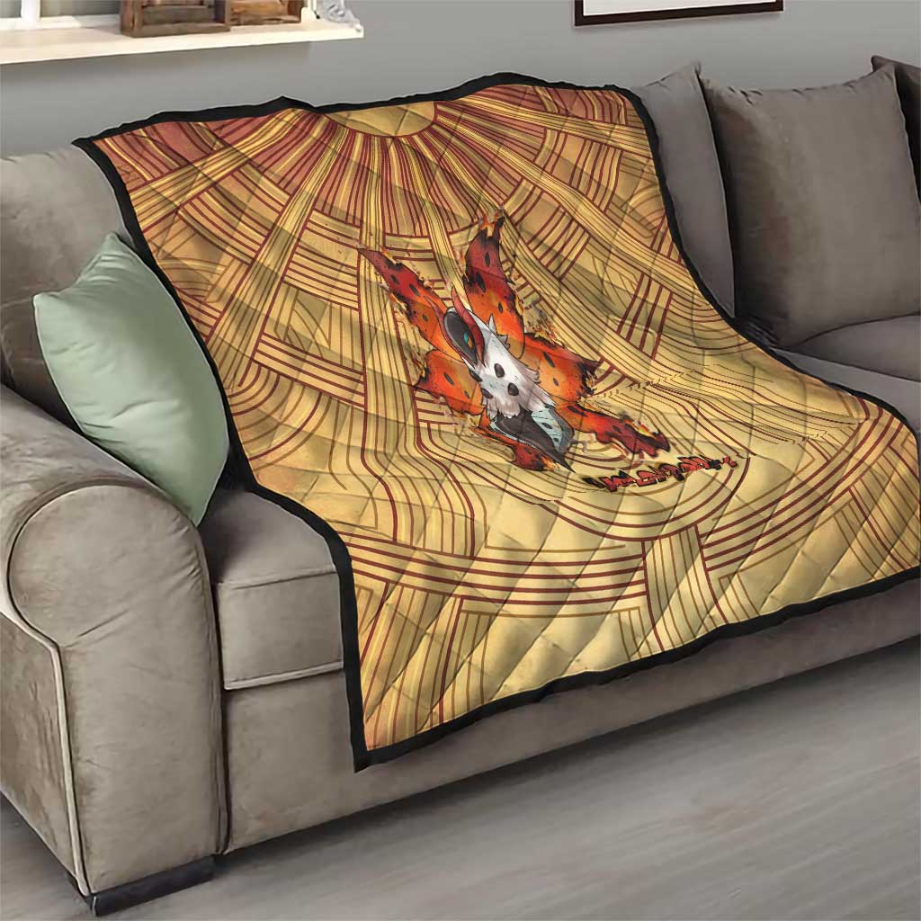 Volcarona Quilt Aztec Sun God Tapestry Art