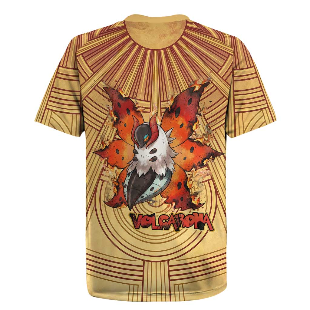 Volcarona Rugby Jersey Aztec Sun God Tapestry Art