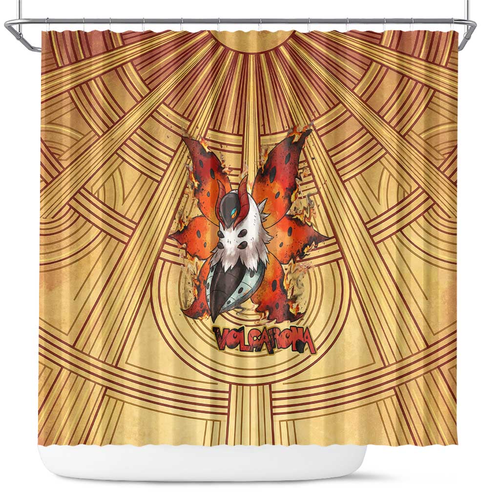 Volcarona Shower Curtain Aztec Sun God Tapestry Art