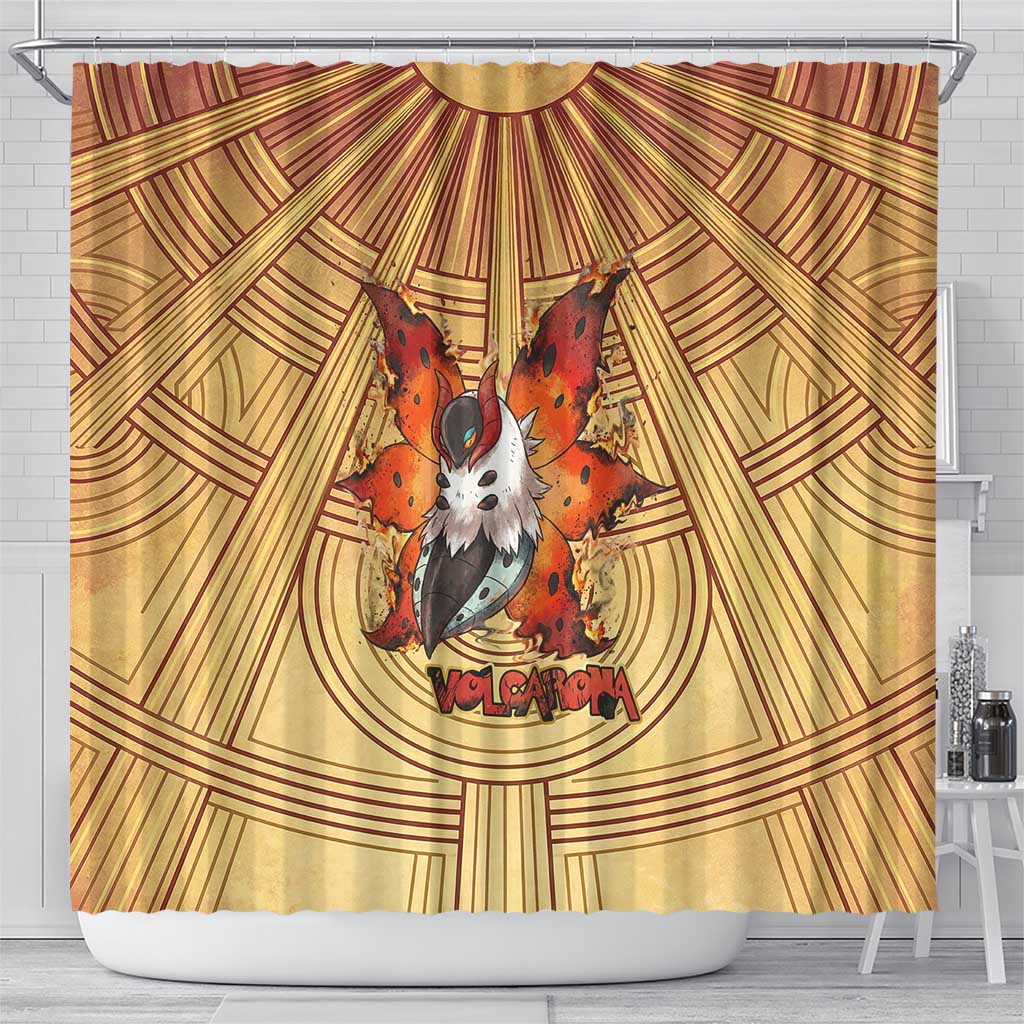 Volcarona Shower Curtain Aztec Sun God Tapestry Art