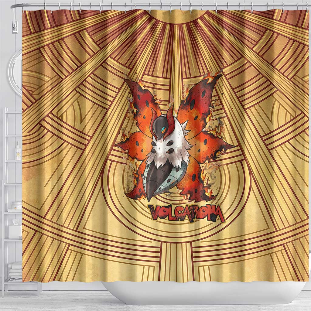 Volcarona Shower Curtain Aztec Sun God Tapestry Art
