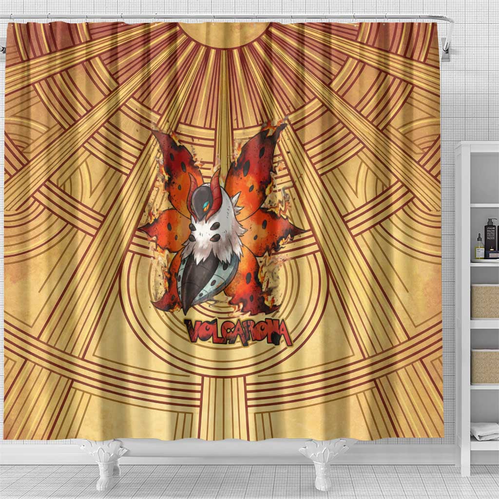 Volcarona Shower Curtain Aztec Sun God Tapestry Art