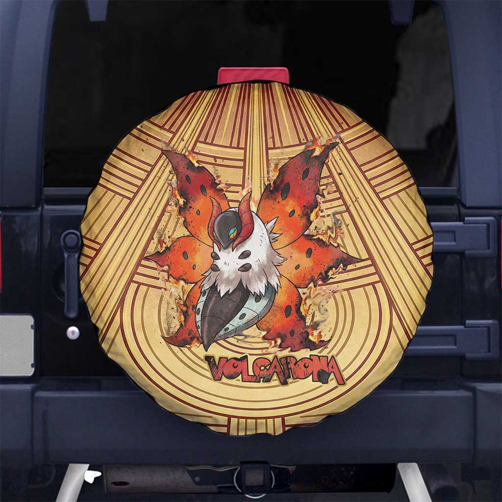 Volcarona Spare Tire Cover Aztec Sun God Tapestry Art