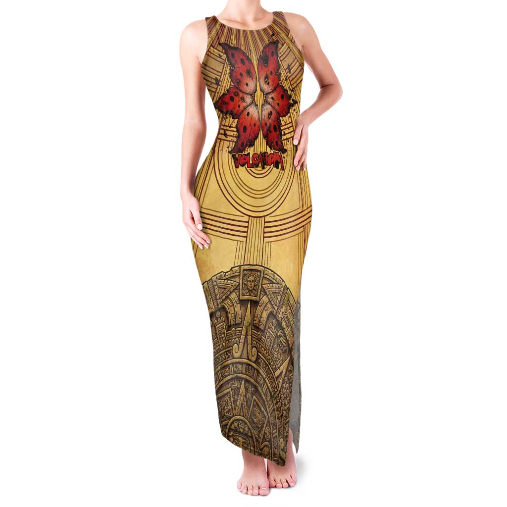 Volcarona Tank Maxi Dress Aztec Sun God Tapestry Art