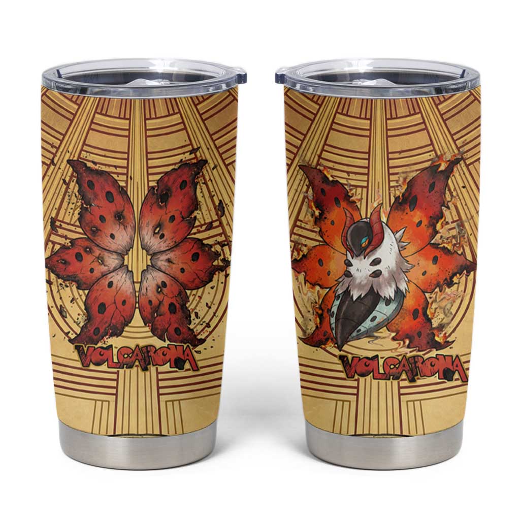 Volcarona Tumbler Cup Aztec Sun God Tapestry Art