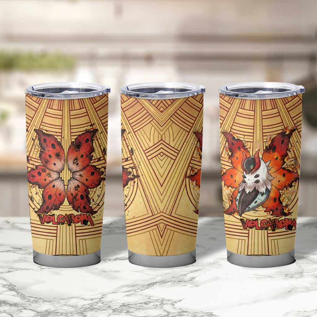 Volcarona Tumbler Cup Aztec Sun God Tapestry Art