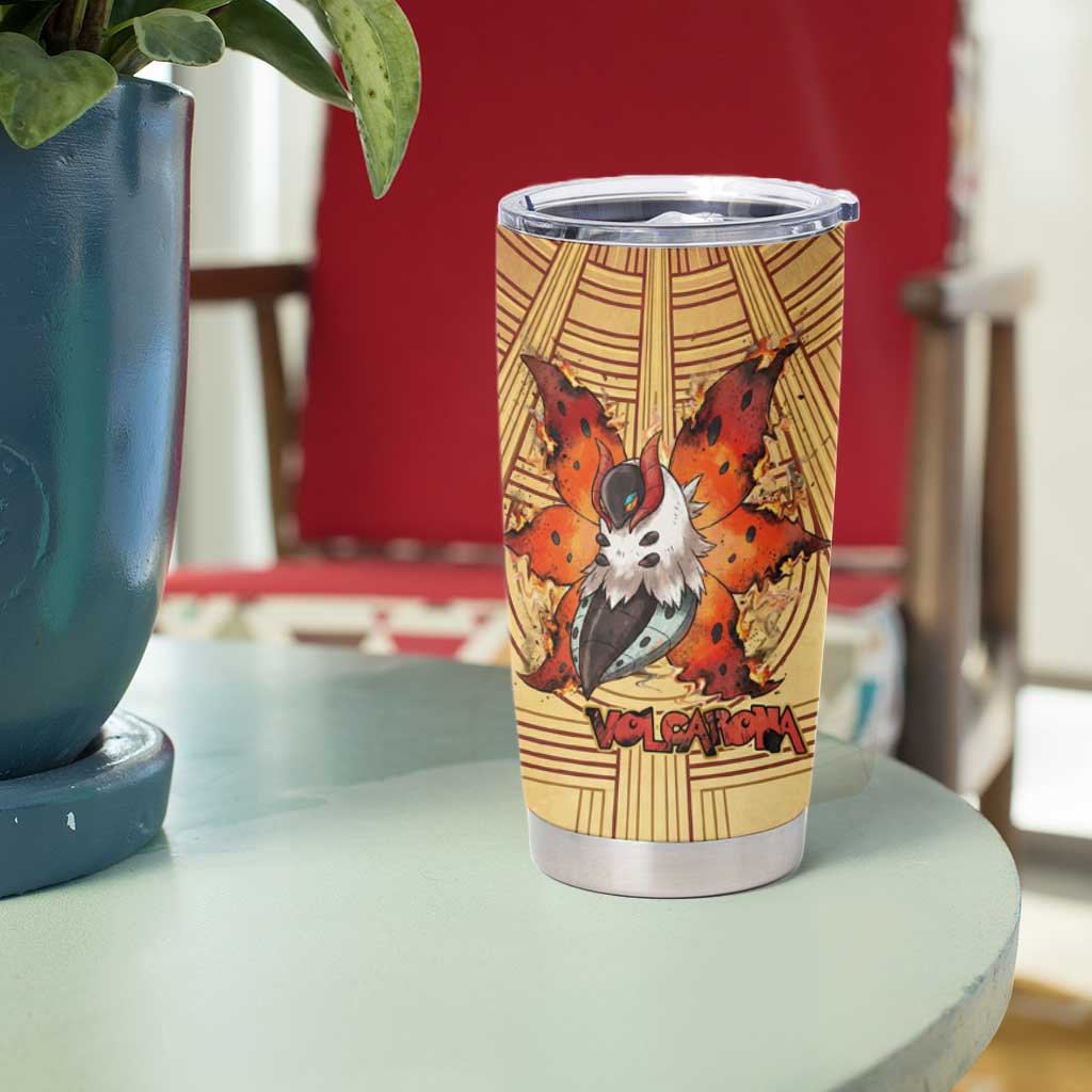 Volcarona Tumbler Cup Aztec Sun God Tapestry Art