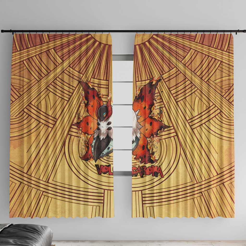 Volcarona Window Curtain Aztec Sun God Tapestry Art