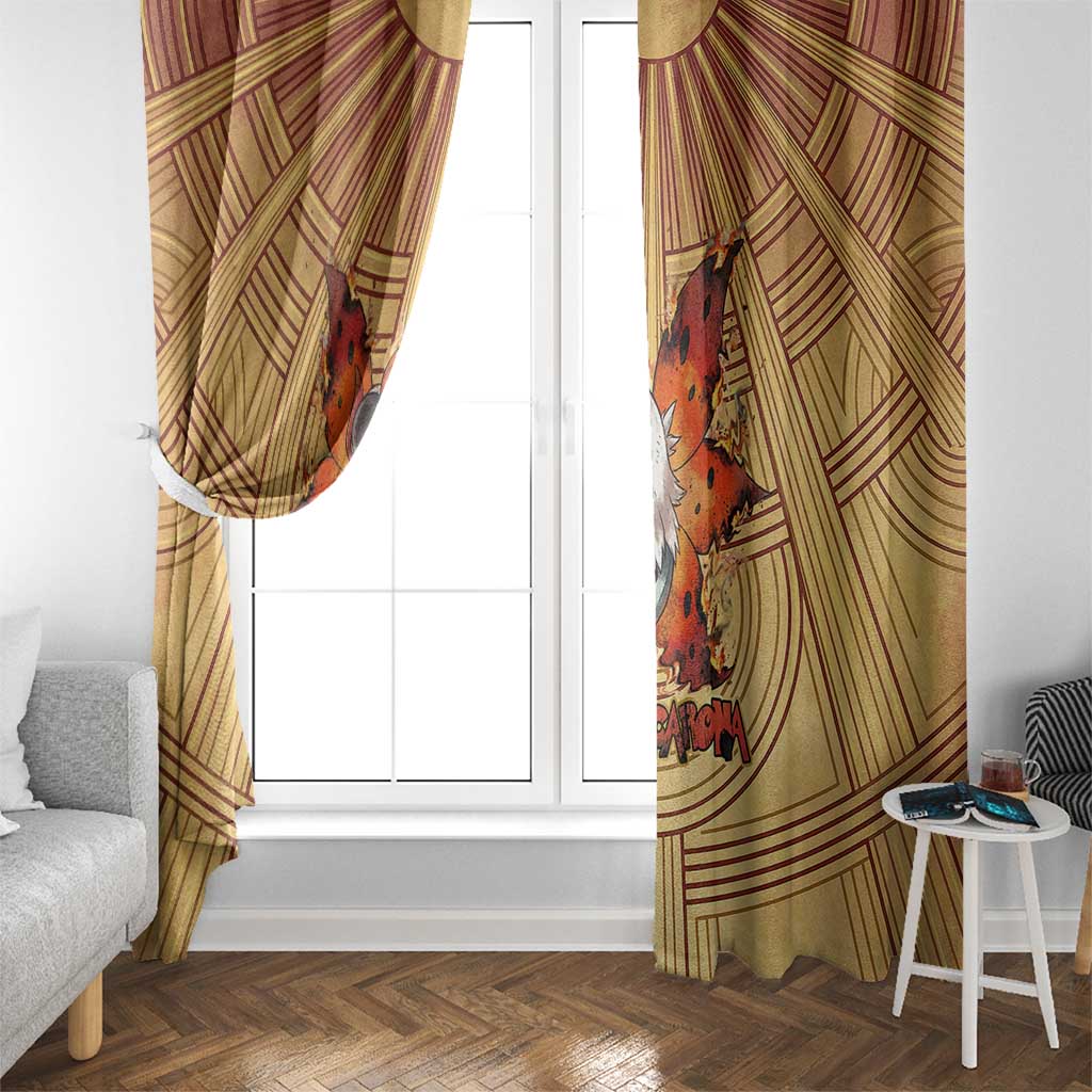 Volcarona Window Curtain Aztec Sun God Tapestry Art