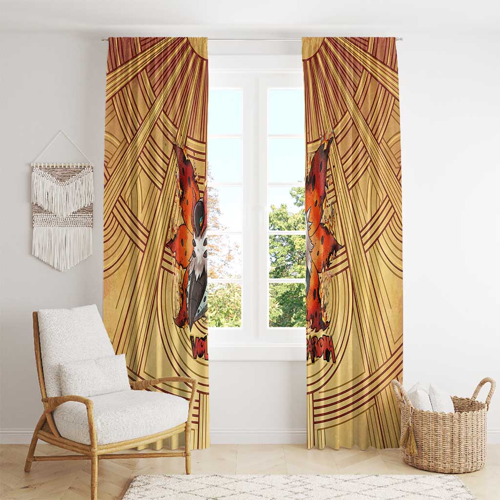Volcarona Window Curtain Aztec Sun God Tapestry Art