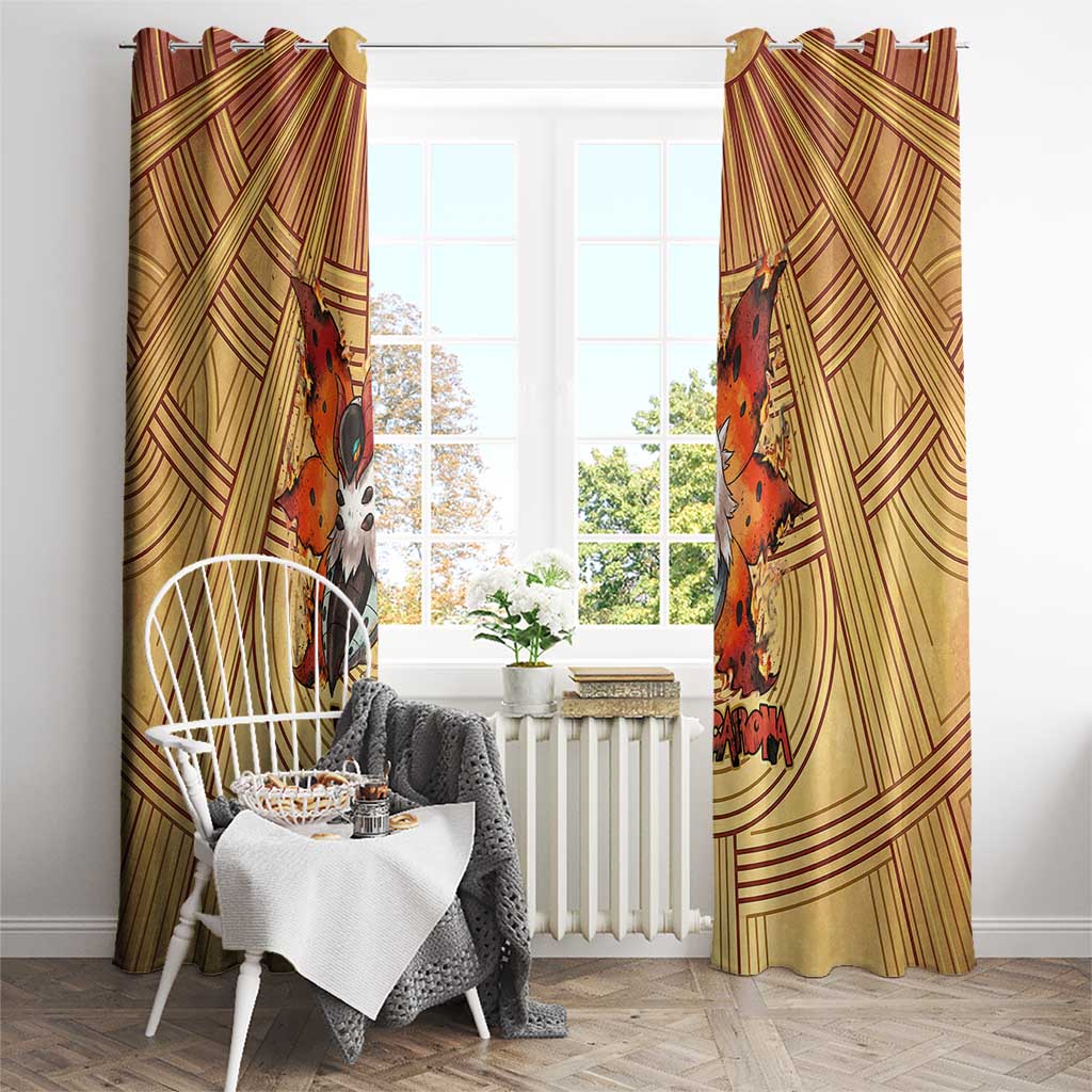 Volcarona Window Curtain Aztec Sun God Tapestry Art