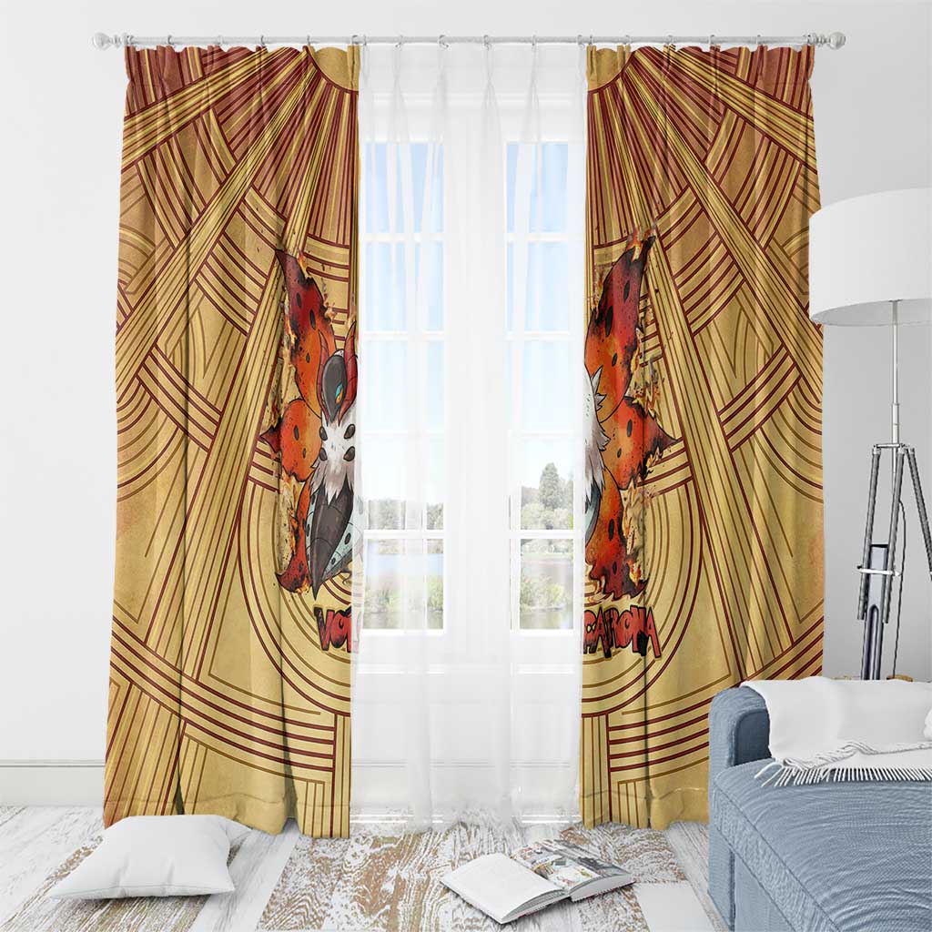 Volcarona Window Curtain Aztec Sun God Tapestry Art