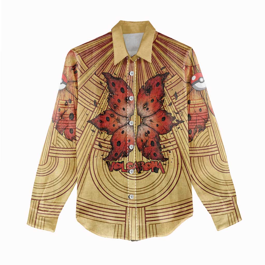Volcarona Women Casual Shirt Aztec Sun God Tapestry Art