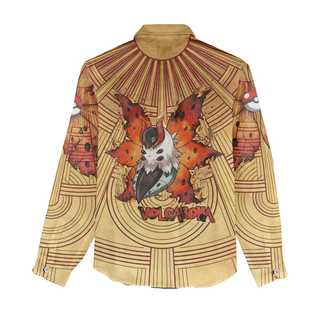 Volcarona Women Casual Shirt Aztec Sun God Tapestry Art