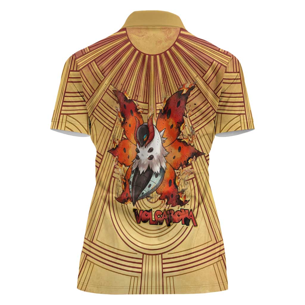 Volcarona Women Polo Shirt Aztec Sun God Tapestry Art